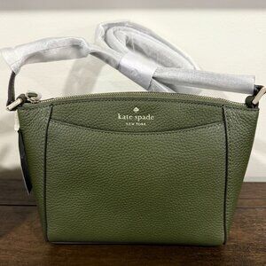 Kate Spade Harlow Pebble Leather Crossbody - Enchanted Green